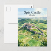 Burcht Spis Slowakije Briefkaart (Voorkant / Achterkant)