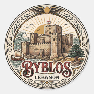 Burcht van Byblos Libanon Ronde Sticker