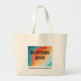 BUR'DEN BAG ABSTRACT CANVAS NEUTRAL TOTE BAG