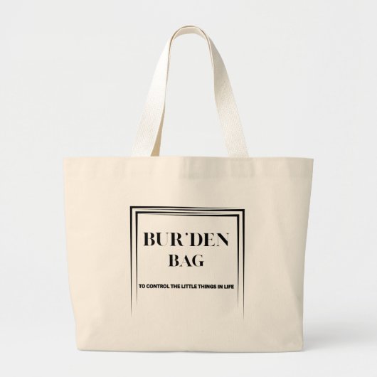 BUR'DEN BAG BLACK NATURAL JUMBO TOTE BAG (Voorkant)