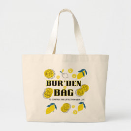 BUR'DEN BAG, SLICE OF LEMON CANVAS JUMBO TOTE BAG