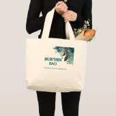 BUR'DEN BAG TEAL FLORAL CANVAS NEUTRAL TOTE BAG (Voorkant (product))
