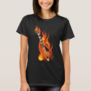 Burden op Fire Rock Guitar Heavy Metal Music T-shirt