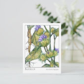 Burdock Materia Medica Herbal Plant Studie Kaart (Staand voorkant)