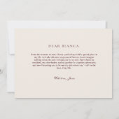 Burdund & Ivory Bridesmaid Proposal Card Kaart (Achterkant)