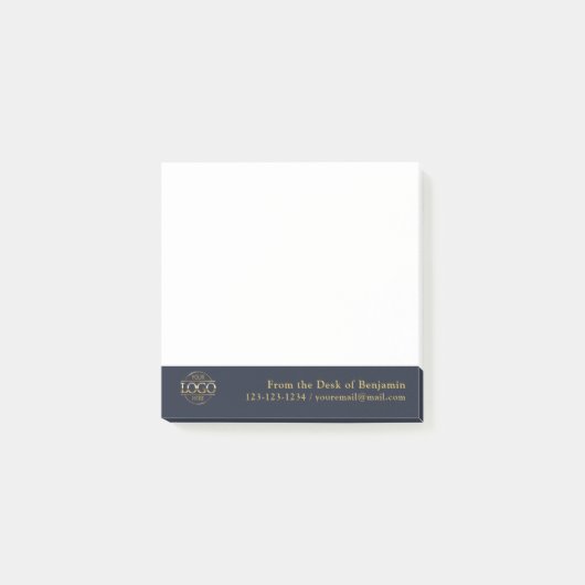 Bureau Aangepast Modern Eenvoudig Logo Van het bur Post-it® Notes (Voorkant)