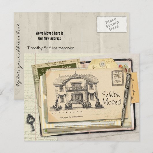  bureau Briefkaart We zijn verhuisd (Voorkant / Achterkant)