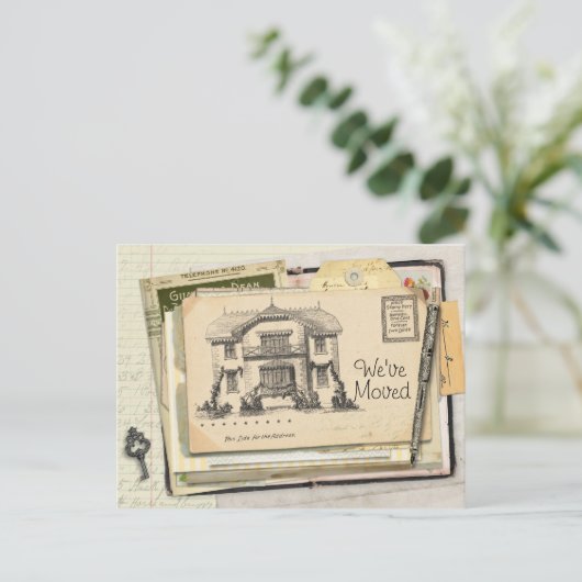  bureau Briefkaart We zijn verhuisd (Staand voorkant)