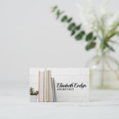 bureau met gestapelde boeken visitekaartje (Staand voorkant)