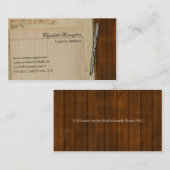  bureau met papierkaartjes vulpen pen visitekaartje (Voorkant / Achterkant)