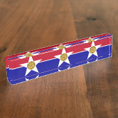 Bureau naambord met vlag van Dallas, Verenigde Sta (Zijkant)