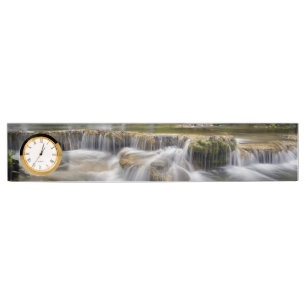 Bureau Naamplaat met Klok/Watervallen Naambordje