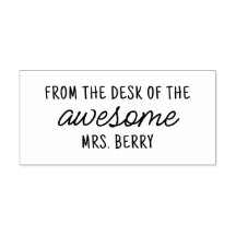 Bureau van de geweldige zelfinkende rubberen stemp