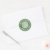 Bureau van de Kerstman Ronde Sticker (Envelop)