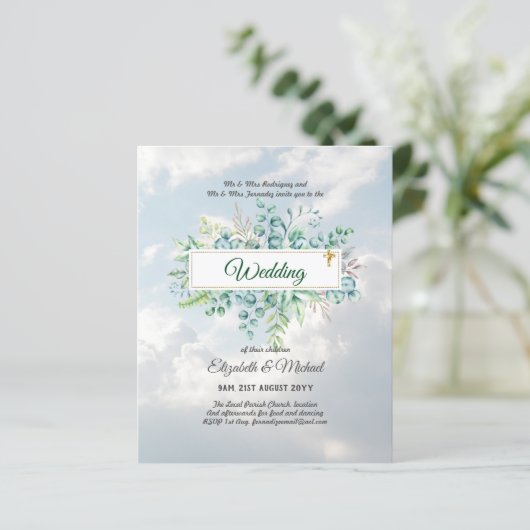 BUREAU VOOR Christelijke WEDDING Greenery (Staand voorkant)