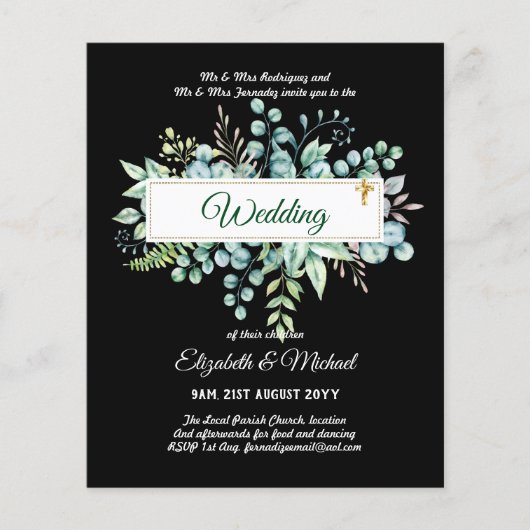 BUREAU VOOR Christelijke WEDDING Greenery Flyer (Voorkant)