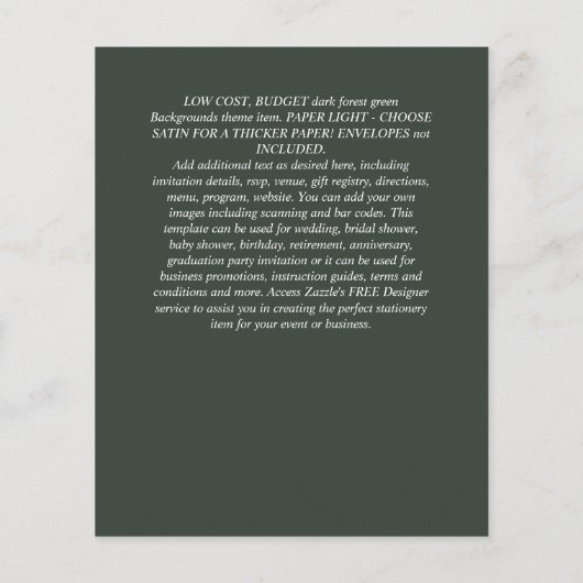 BUREAU VOOR Christelijke WEDDING Greenery Flyer (Achterkant)