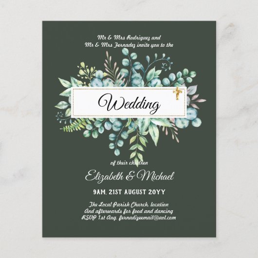 BUREAU VOOR Christelijke WEDDING Greenery Flyer (Voorkant)