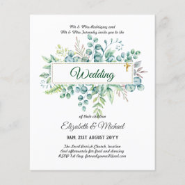 BUREAU VOOR Christelijke WEDDING Greenery Flyer