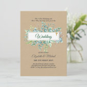 BUREAU VOOR Christelijke WEDDING Greenery Kaart (Staand voorkant)