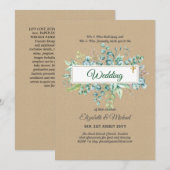 BUREAU VOOR Christelijke WEDDING Greenery Kaart (Voorkant / Achterkant)