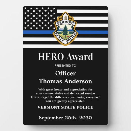 Bureau voor Logo van de afdeling politie Fotoplaat (voorkant)