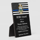 Bureau voor Logo van de afdeling politie Fotoplaat (Zijkant)