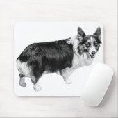 Bureaublad Gloeiende Corgi Stemming Muismat (Met muis)