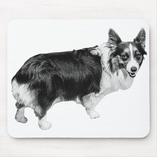 Bureaublad Gloeiende Corgi Stemming Muismat (Voorkant)