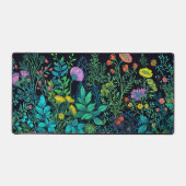 Bureaublad, kleurrijke Wildflower op donkere achte Bureaumat (Voorkant)