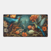 Bureaublad, kolibries in Blauwgroen en wilde bloem Bureaumat (Voorkant)