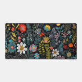 Bureaublad, madeliefjes en gekleurde wilde bloemen bureaumat (Voorkant)