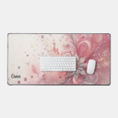 Bureaublad Roze Glitter Glans Bureaumat (Keyboard & Muis)