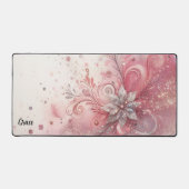 Bureaublad Roze Glitter Glans Bureaumat (Voorkant)