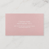 Bureaublad | Roze lederen belettering in reliëf Visitekaartje (Achterkant)