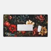 Bureaublad, Wildbloemen in het donker, gepersonali Bureaumat (Keyboard & Muis)