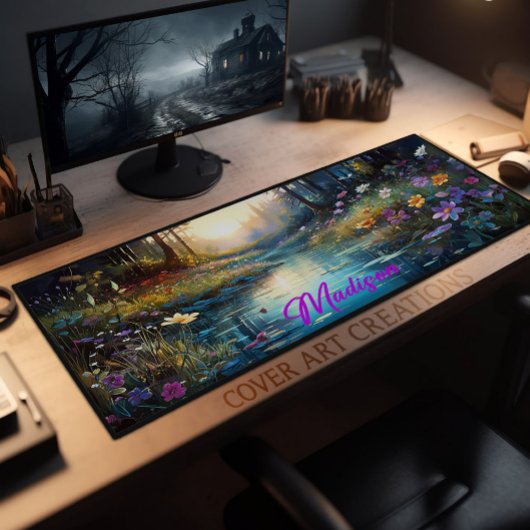Bureaublad, Wildbloemen langs de Creek gepersonali Bureaumat