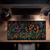 Bureaublad, Wildflower Lavendel en Sinaasappel Bureaumat