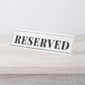 Bureaubladnaamplaat RESERVEERD voor professionals Bureau Naambordje (Voorkant)