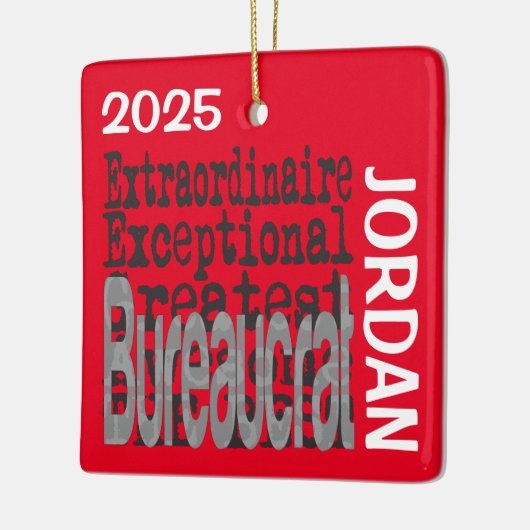 bureaucraat buitengewoon DOUANE Keramisch Ornament (Links)