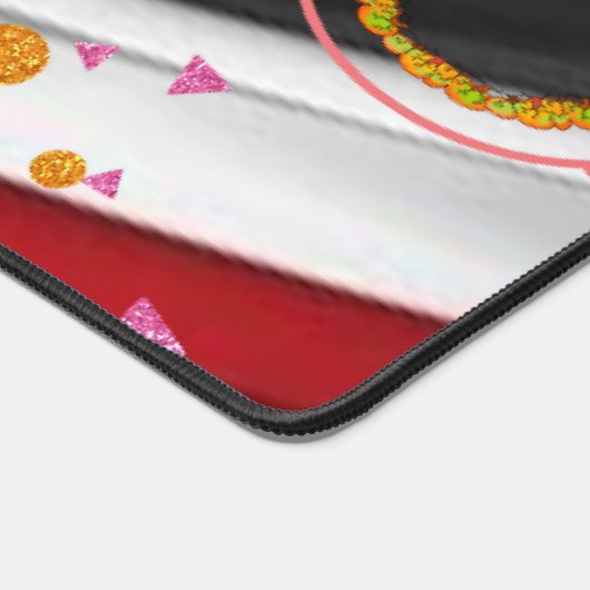 Bureaumat Abstract Rood Zwart (Hoek)