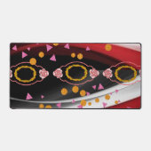 Bureaumat Abstract Rood Zwart (Voorkant)