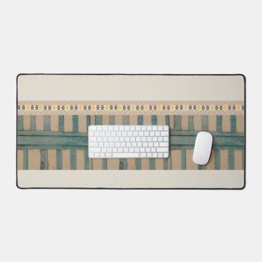 Bureaumat Beige & Groene Omheining (Keyboard & Muis)