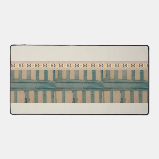 Bureaumat Beige & Groene Omheining (Voorkant)