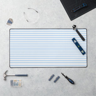 Bureaumat blauw & witte streep