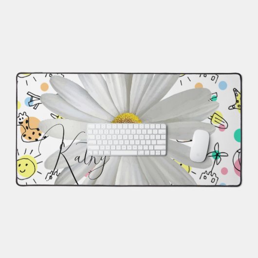 Bureaumat Floral White Daisy (Keyboard & Muis)