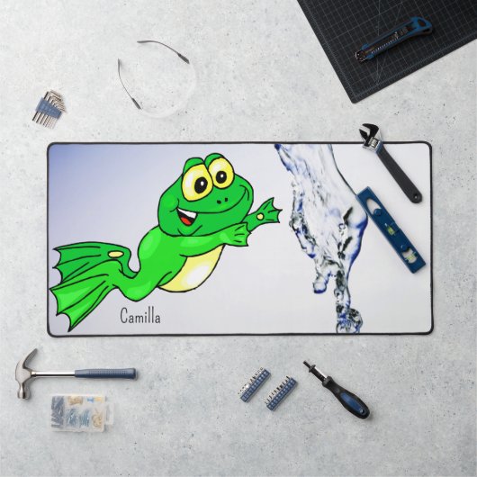 Bureaumat Frog Leaping Water Natuur (Werkstation)