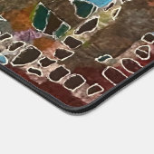 Bureaumat in bruin grijs blauw & groen (Hoek)