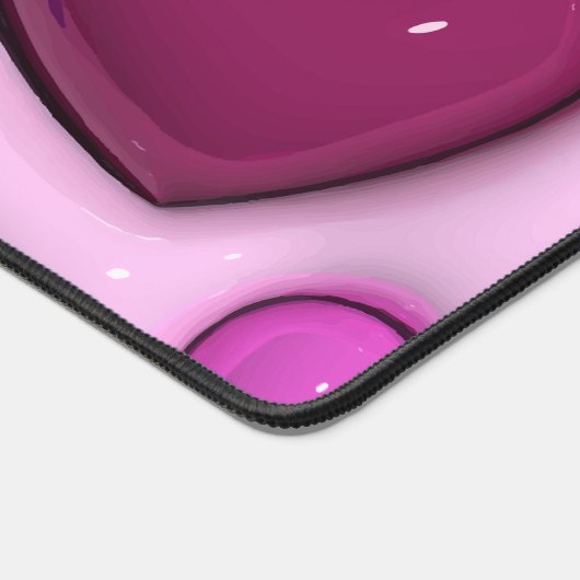 Bureaumat met 3D glanzende harten (Hoek)