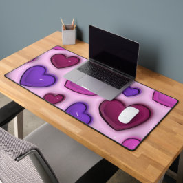 Bureaumat met 3D glanzende harten